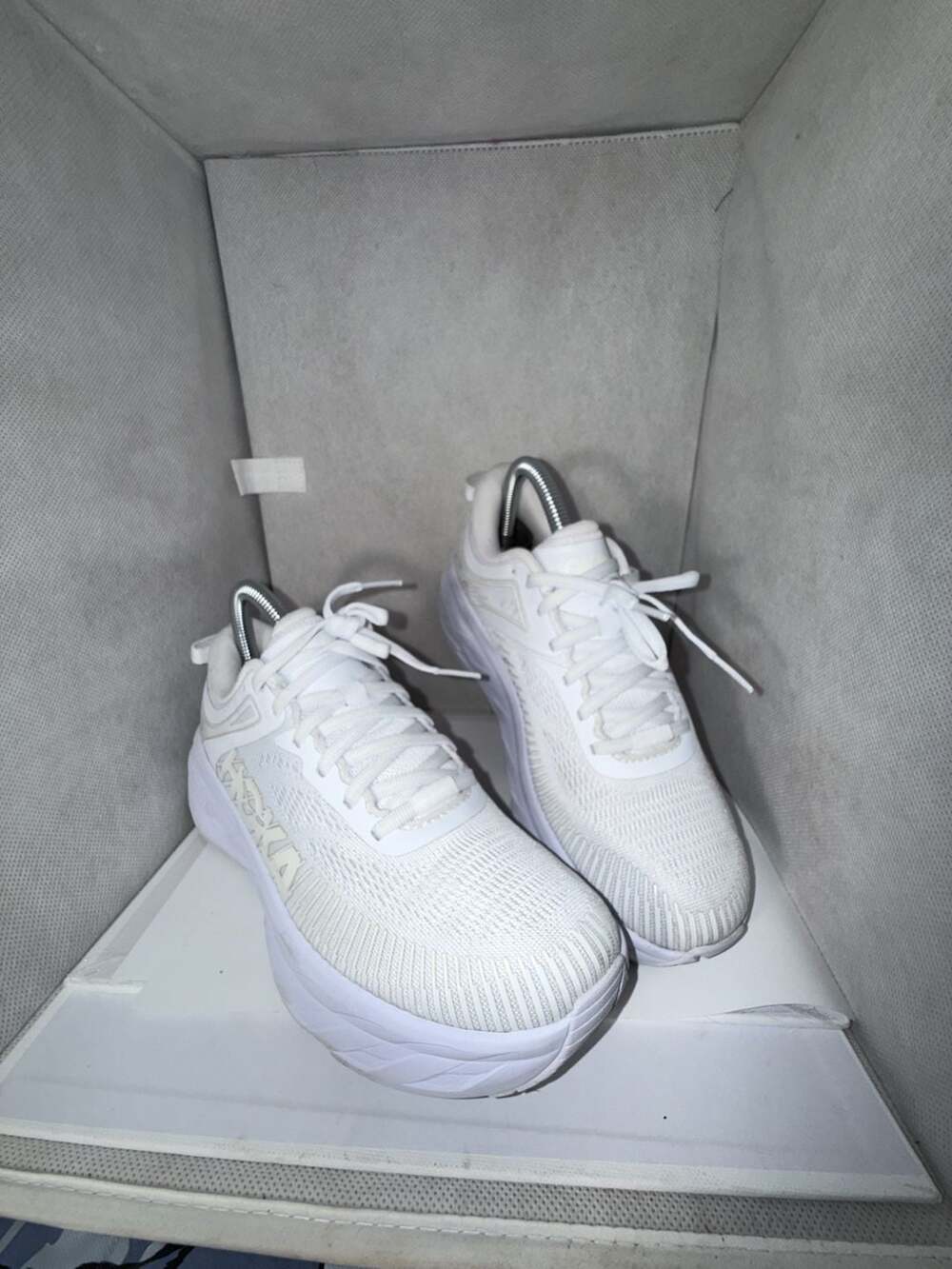 Hoka W Bondi 7 Running Shoes White / White